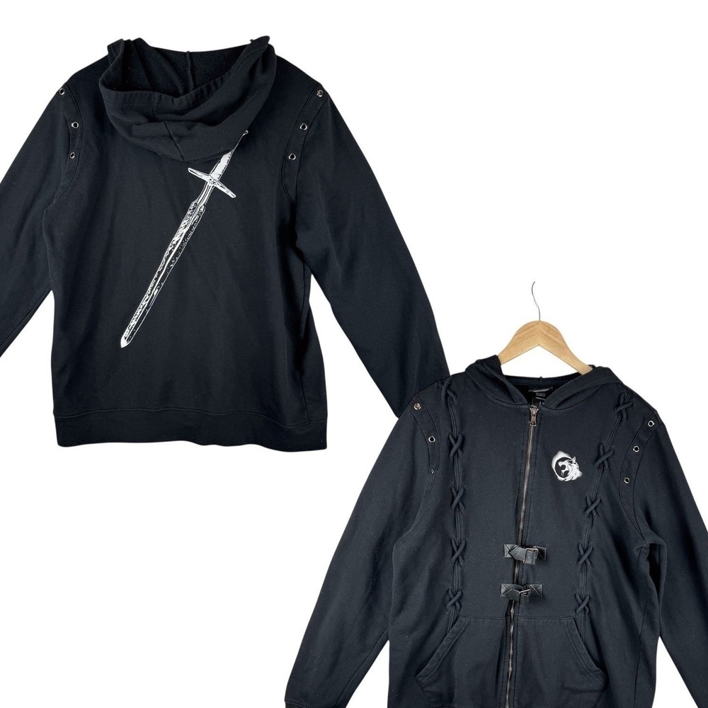 The Witcher Geralt Sword Cosplay Hoodie Jacket Mens Size Large Netflix Merch